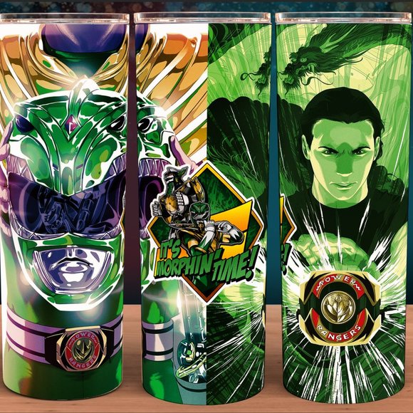 Green Ranger Power Rangers Morphin Time Cup Mug Tumbler 20oz - Picture 1 of 3